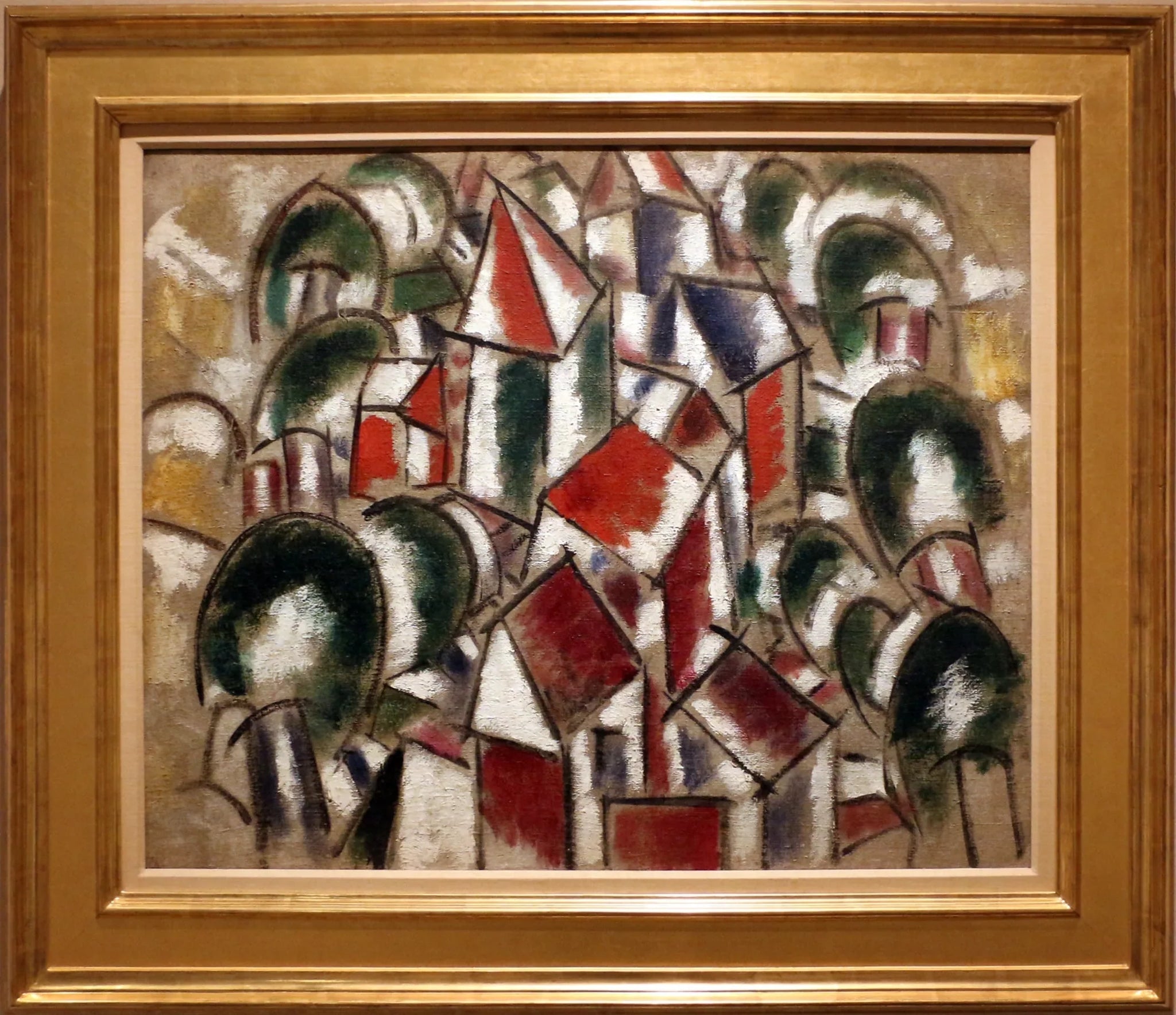 Le Village dans la forêt - Fernand Léger image 1 reproduction artisanale de tableau