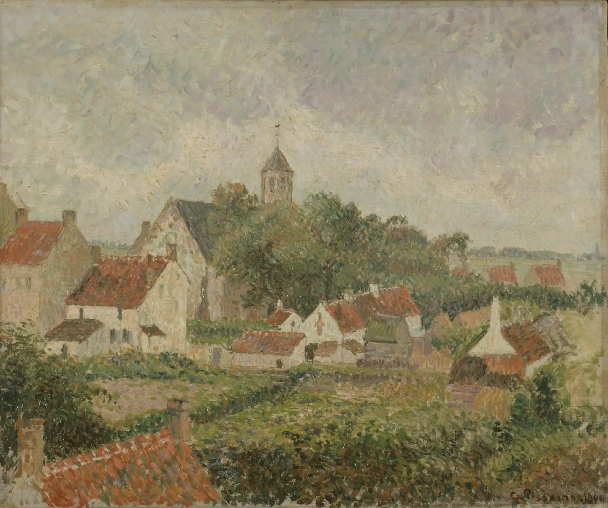 Le village de Knocke - Camille Pissarro image 1 reproduction de peinture à l’huile