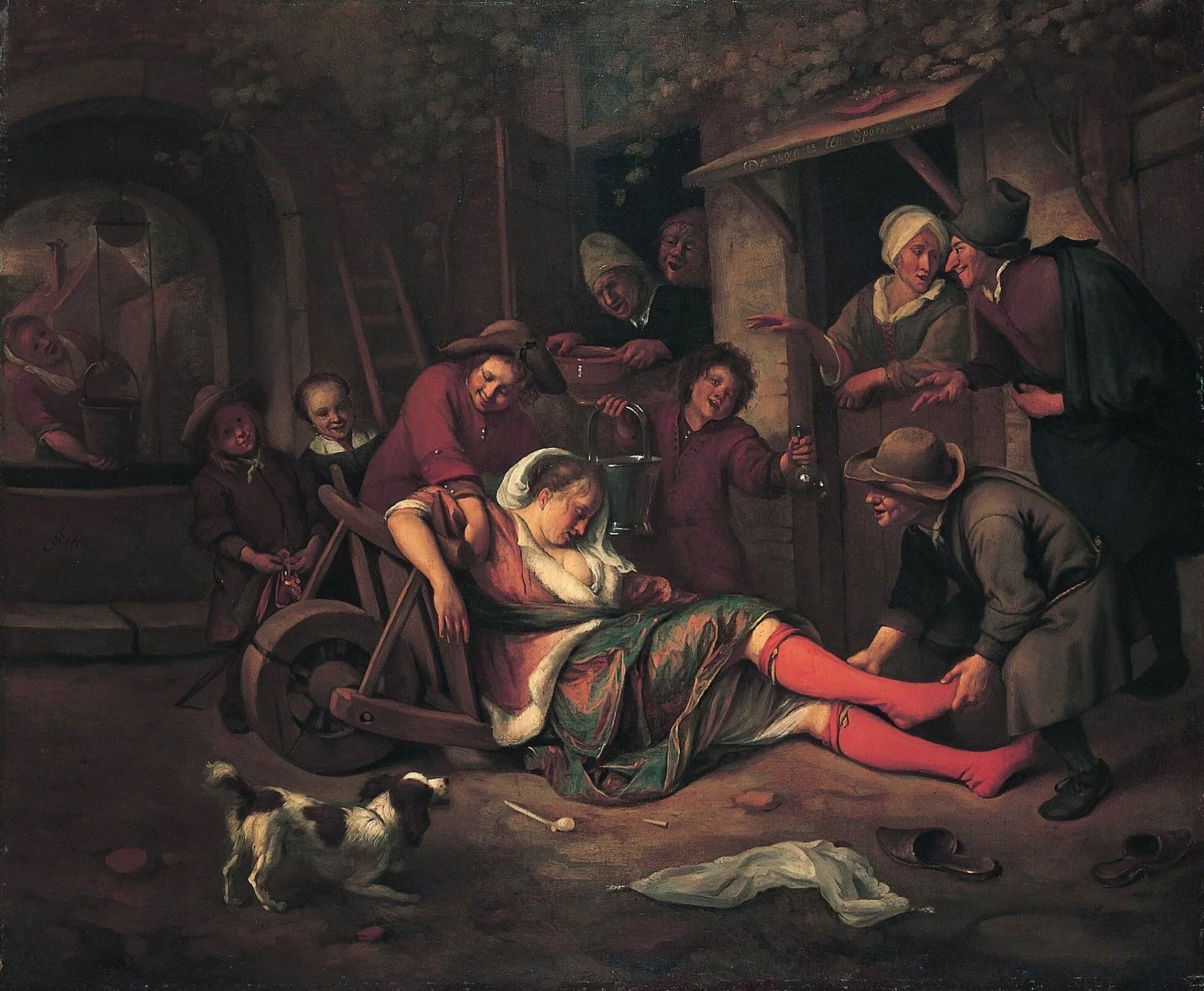 Le vin est moqueur - Jan Steen image 1 tableau peint à l’huile sur toile