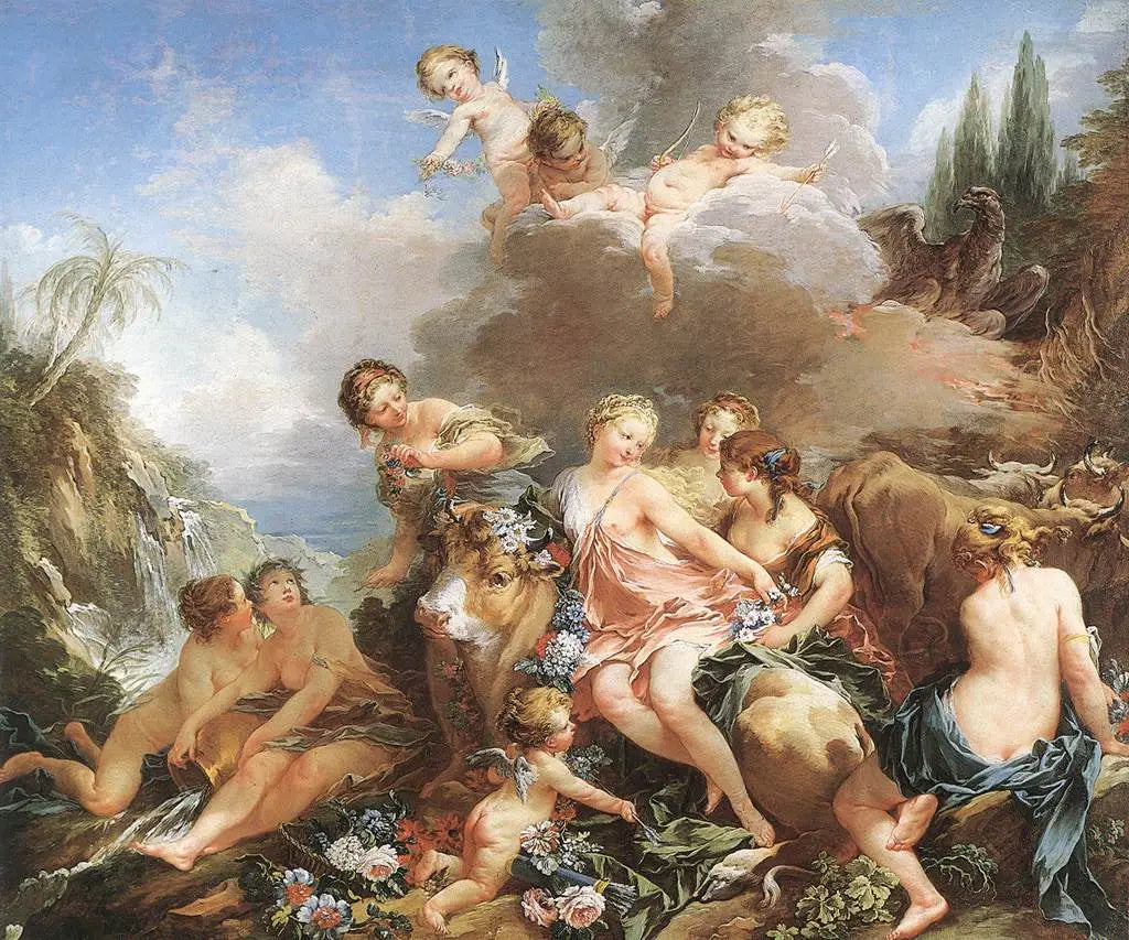 Le Viol d'Europe - François Boucher image 1 tableau peint à l’huile sur toile