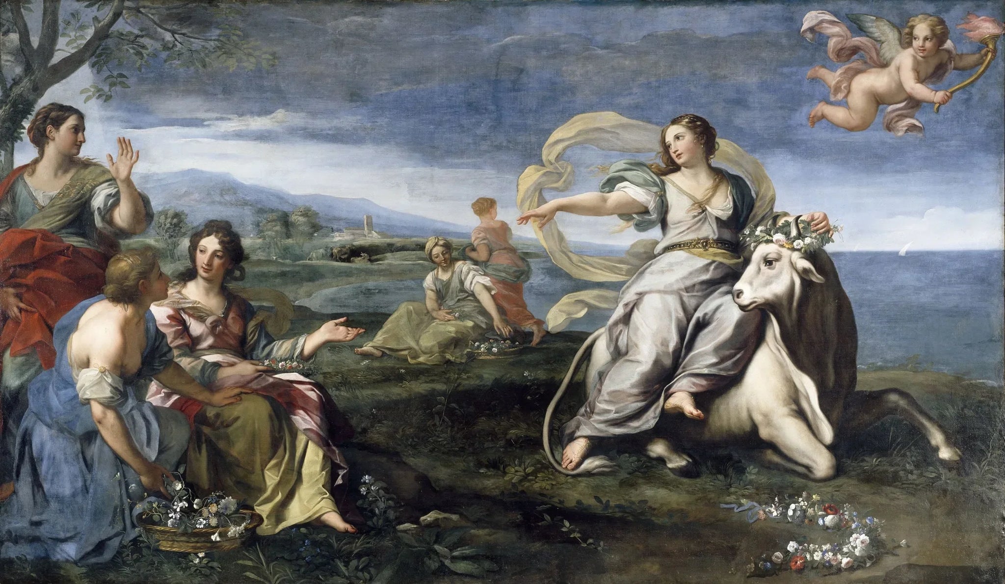 Le viol de l'Europe - Carlo Maratta image 1 tableau peint à l’huile sur toile