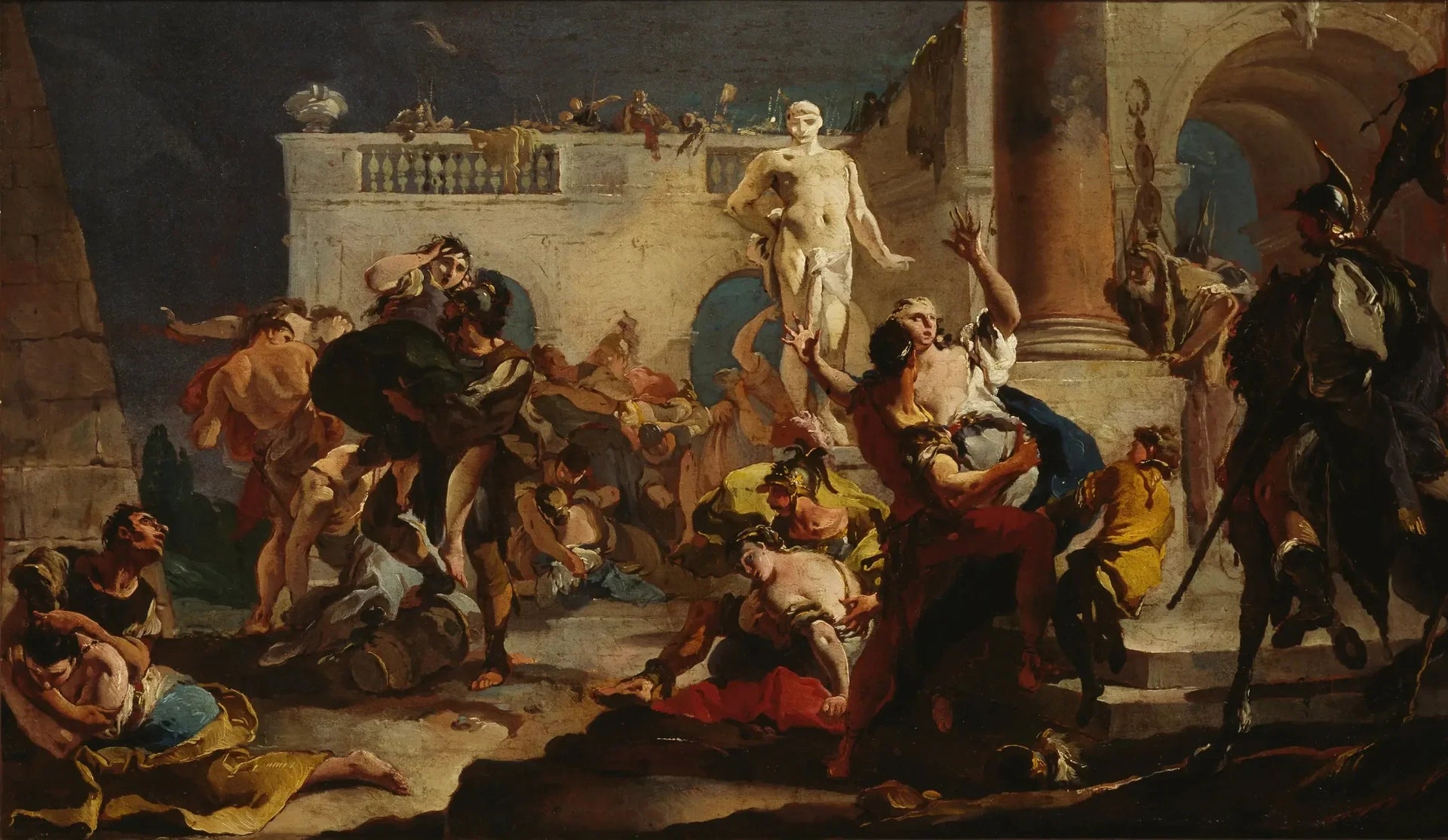 Le viol des Sabines - Giovanni Battista Tiepolo image 1 tableau peint à l’huile sur toile