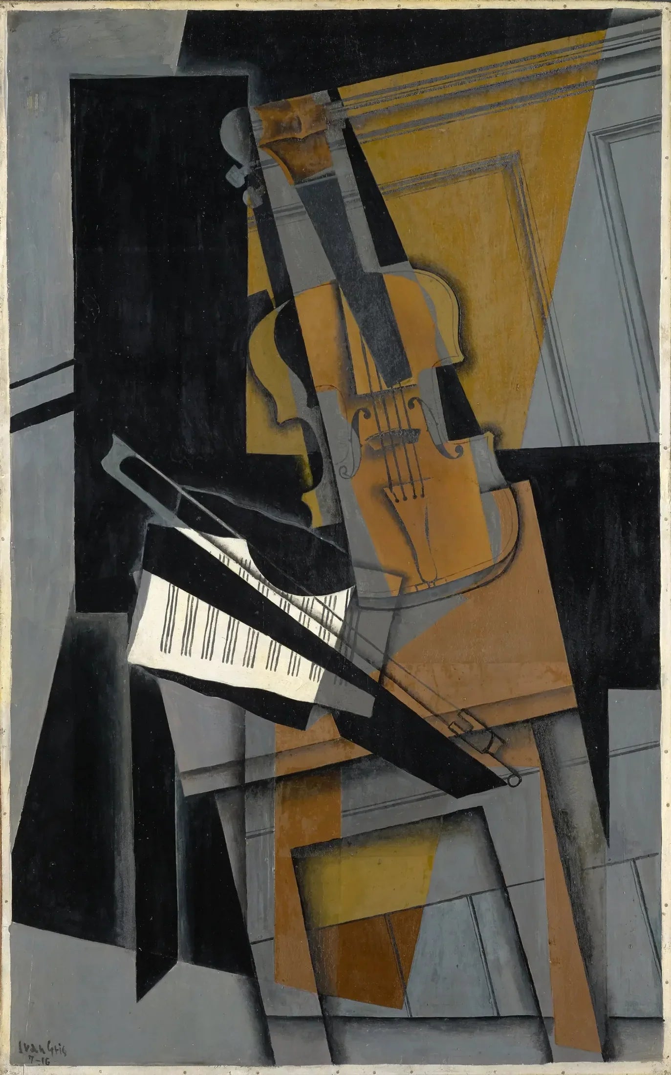 Le Violon - Juan Gris image 1 reproduction artisanale de tableau