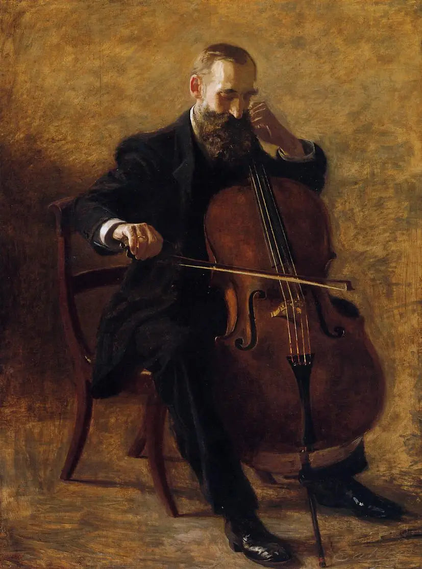 Le violoncelliste - Thomas Eakins image 1 reproduction d’œuvre d’art à l’huile