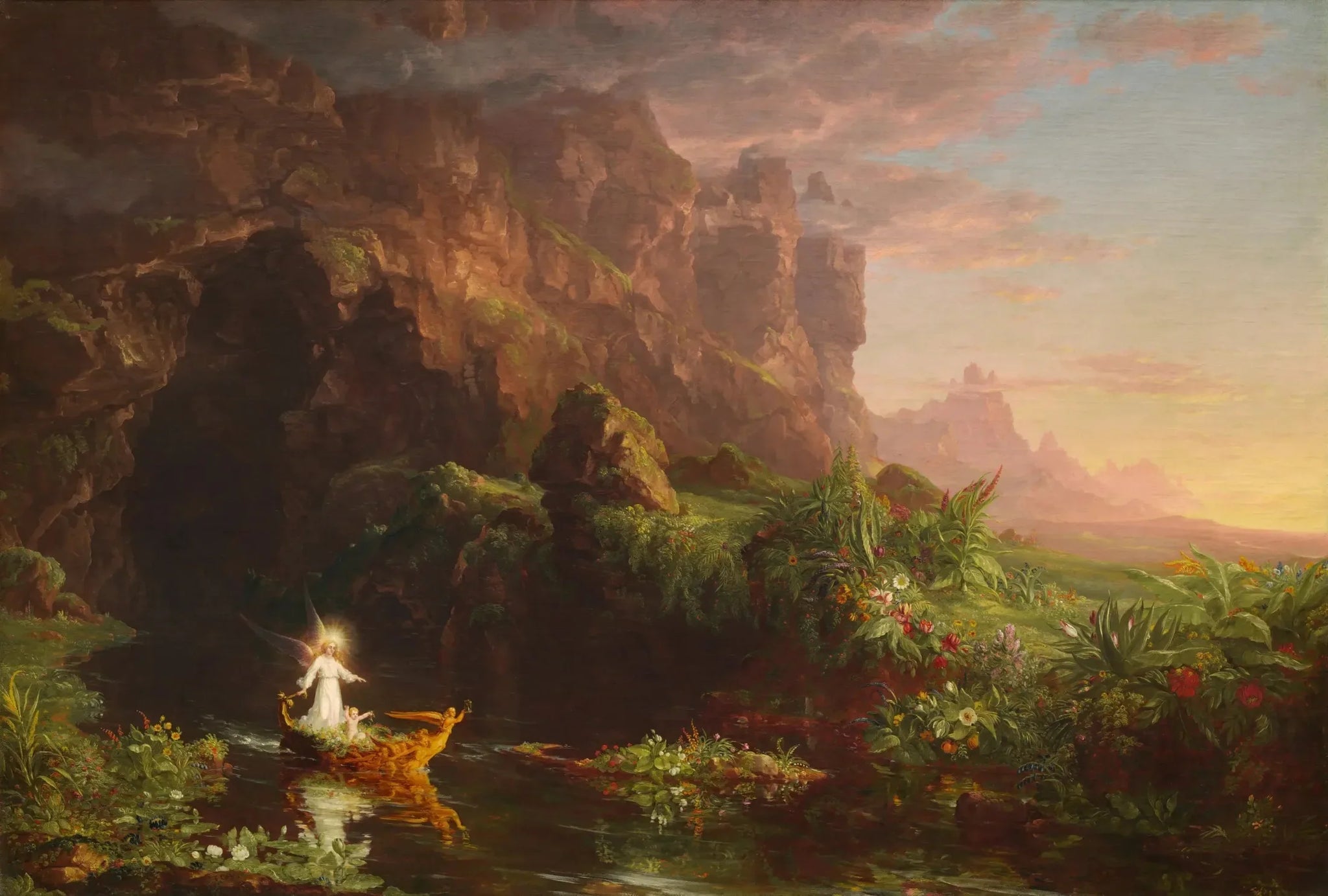 Le Voyage de la vie : enfance - Thomas Cole image 1 reproduction d’œuvre d’art à l’huile