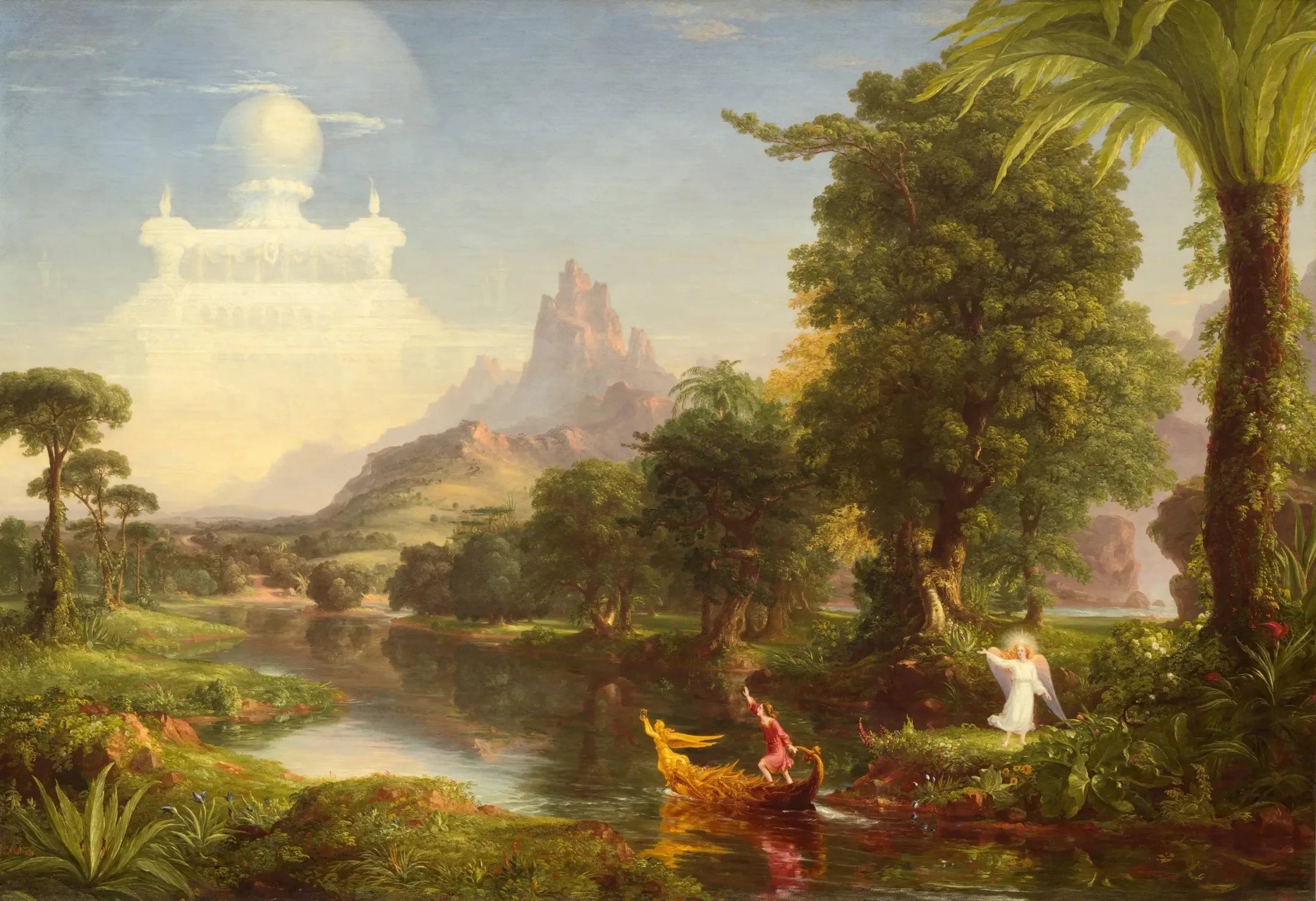 Le Voyage de la vie : jeunesse - Thomas Cole image 1 copie de tableau peinte à la main