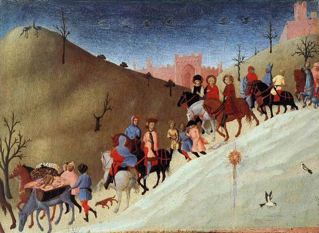 Le Voyage des rois mages - Stefano di Giovanni (Sassetta) image 1 copie de tableau peinte à la main