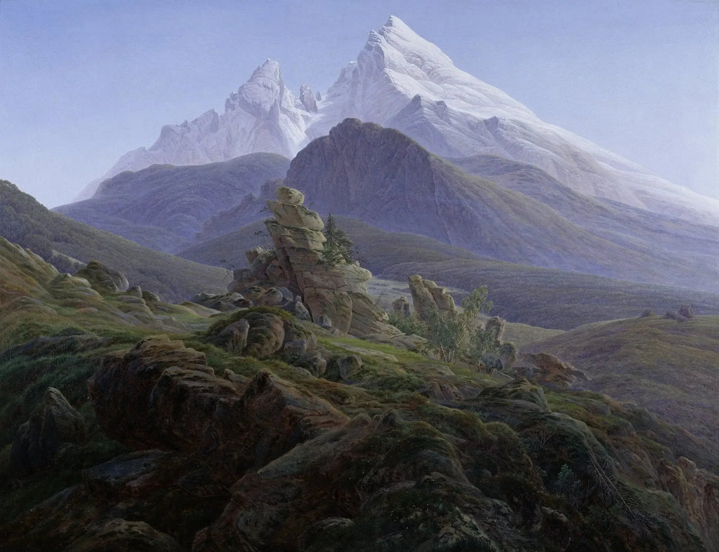 Le Watzmann - Caspar David Friedrich image 1 copie de tableau peinte à la main