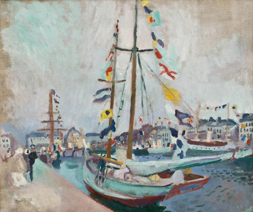 Le Yacht pavoisé au Havre - Raoul Dufy image 1 reproduction réalisée par Alpha Reproduction