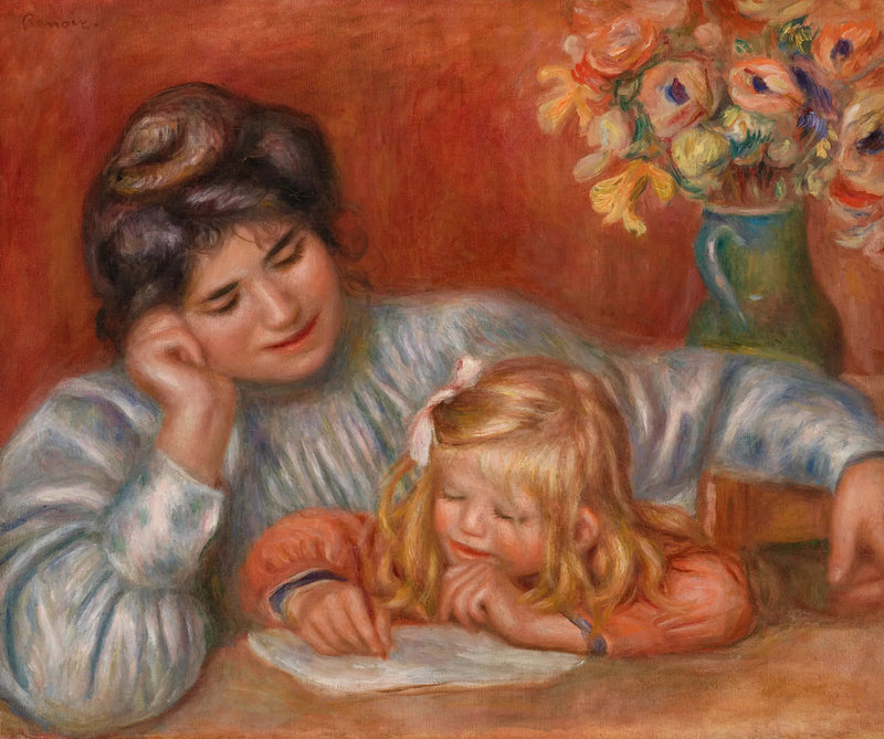 Leçon d'écriture (La Leçon d'écriture) - Pierre-Auguste Renoir