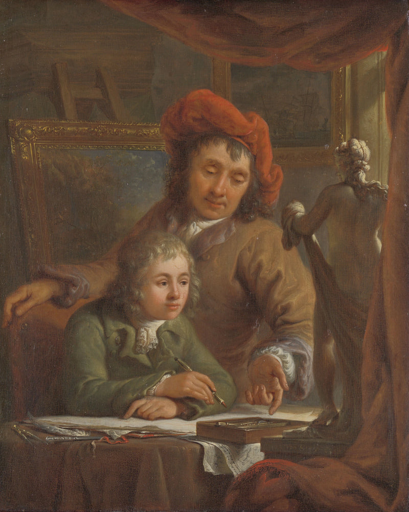 La leçon de dessin - Abraham van Strij