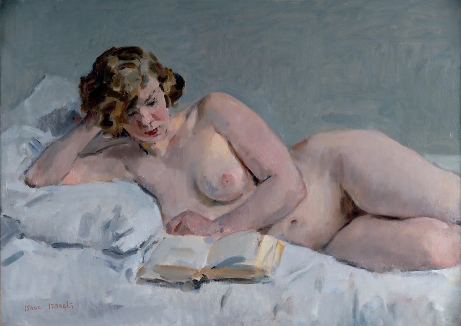 lecture allongée nue - Isaac Israëls