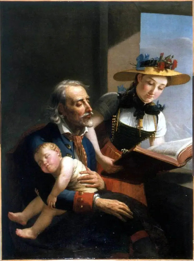 Lecture de la Bible - Marie-Guillemine Benoist image 1 reproduction d’œuvre d’art à l’huile