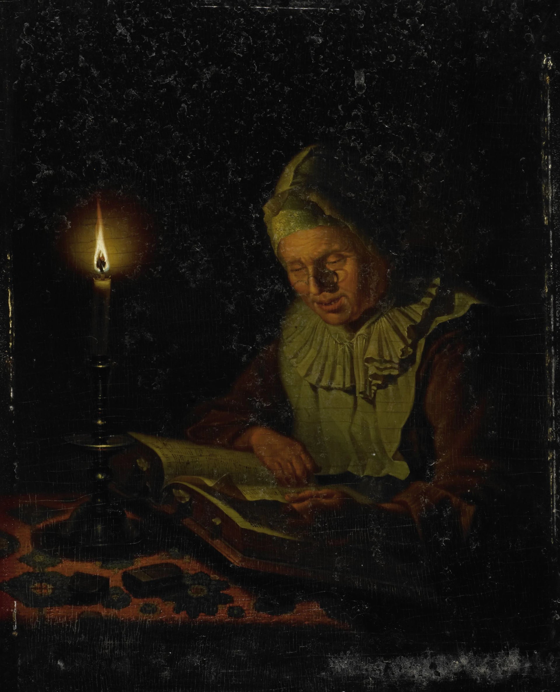 Lecture d'une vieille femme - Adriaan Meulemans
