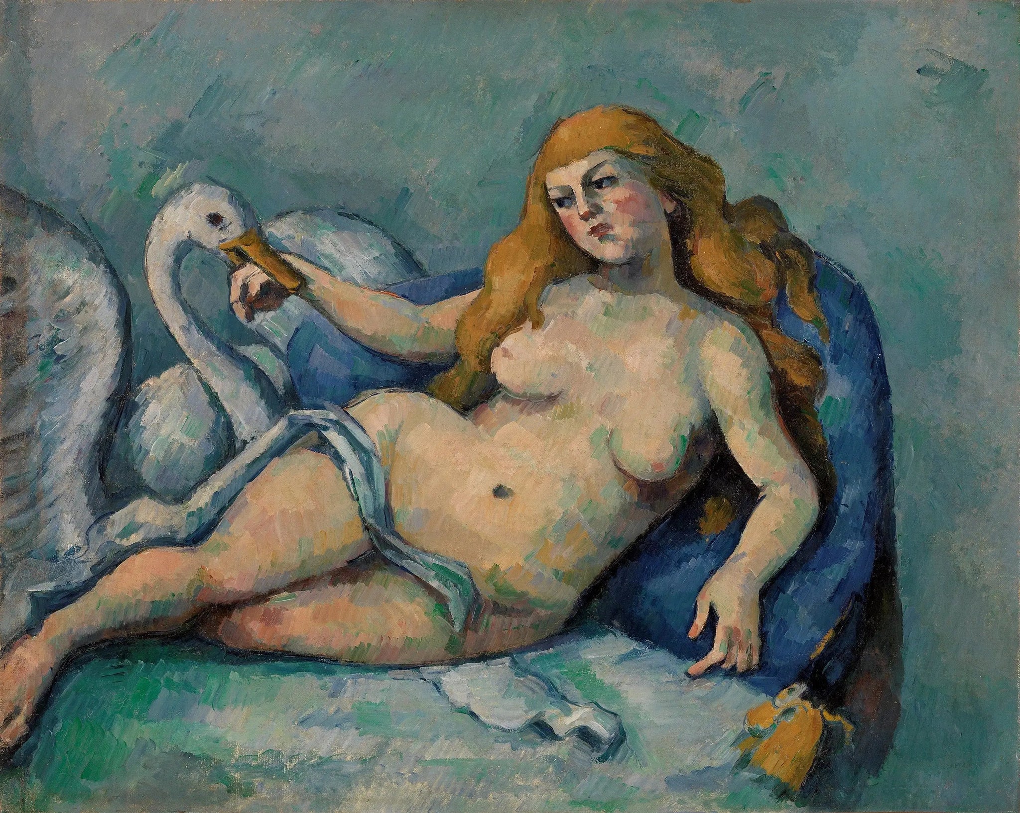 Léda au cygne - Paul Cézanne image 1 copie de tableau peinte à la main