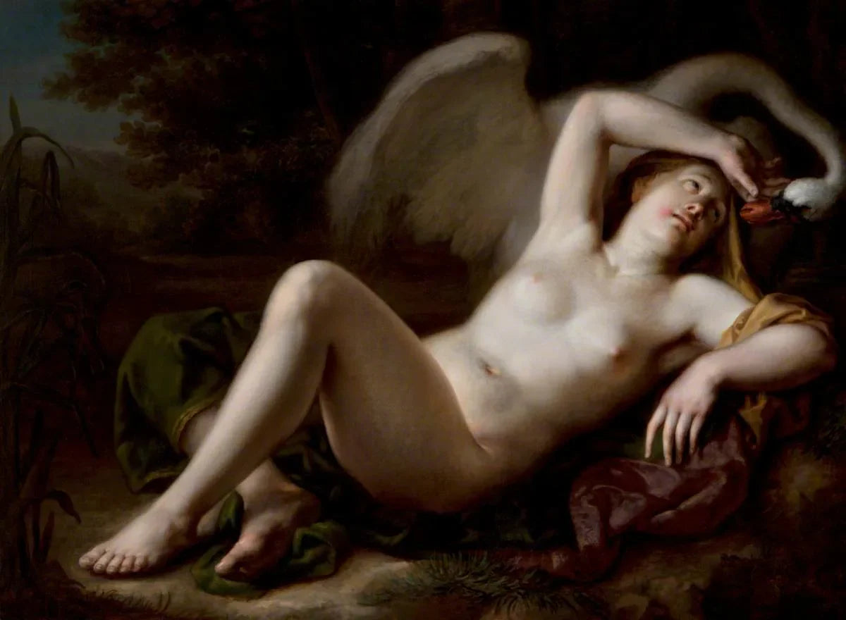 Léda et le Cygne - Antoine Coypel image 1 copie de tableau peinte à la main