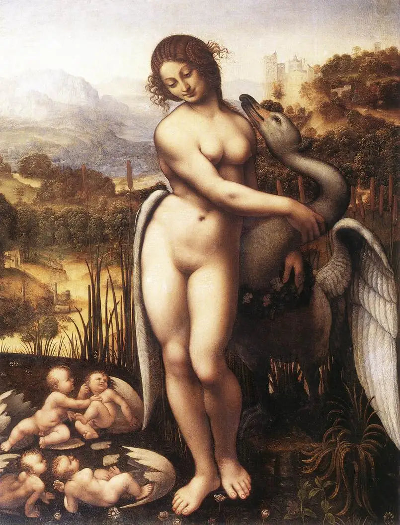 Léda et le Cygne - Léonard de Vinci image 1 tableau peint à l’huile sur toile