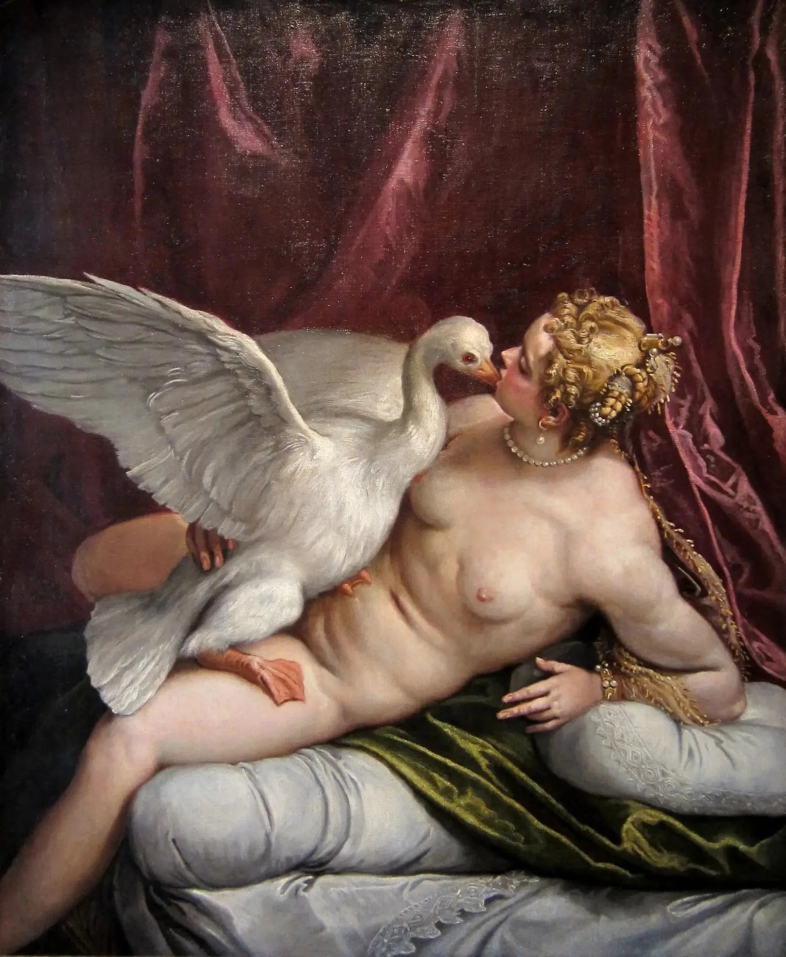 Léda et le cygne - Paul Véronèse image 1 reproduction réalisée par Alpha Reproduction