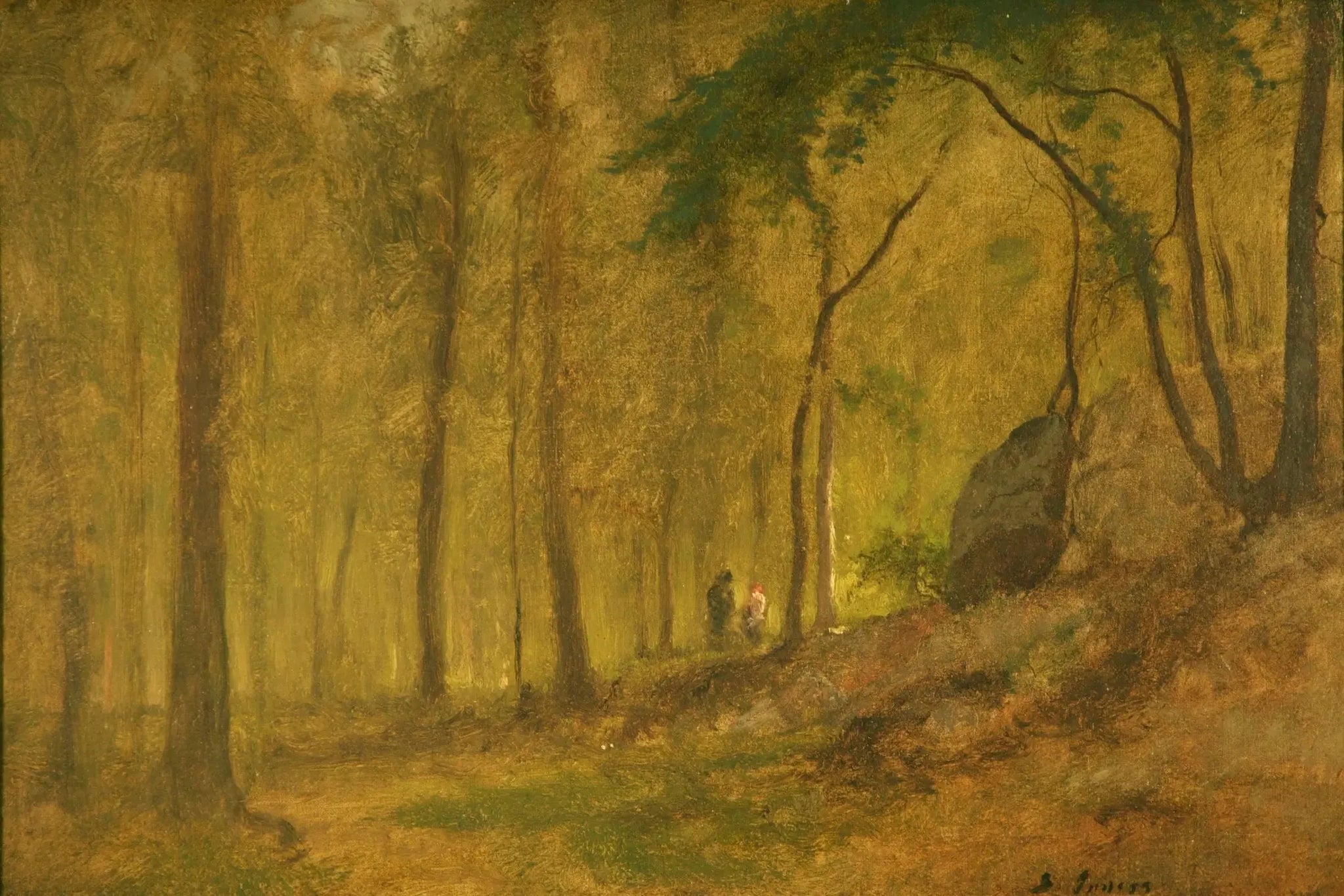 Leeds Woods - George Inness image 1 copie de tableau peinte à la main