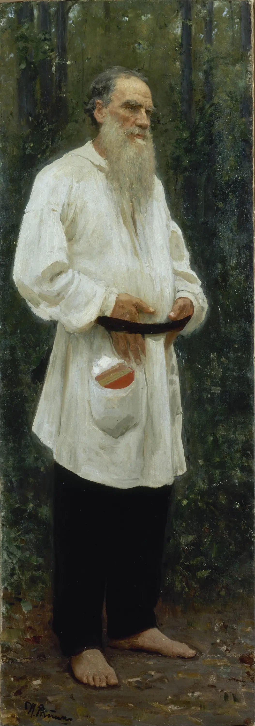 Léon Tolstoï pieds nus - Ilya Repin image 1 tableau peint à l’huile sur toile