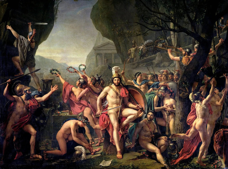 Léonidas aux Thermopyles - Jacques-Louis David