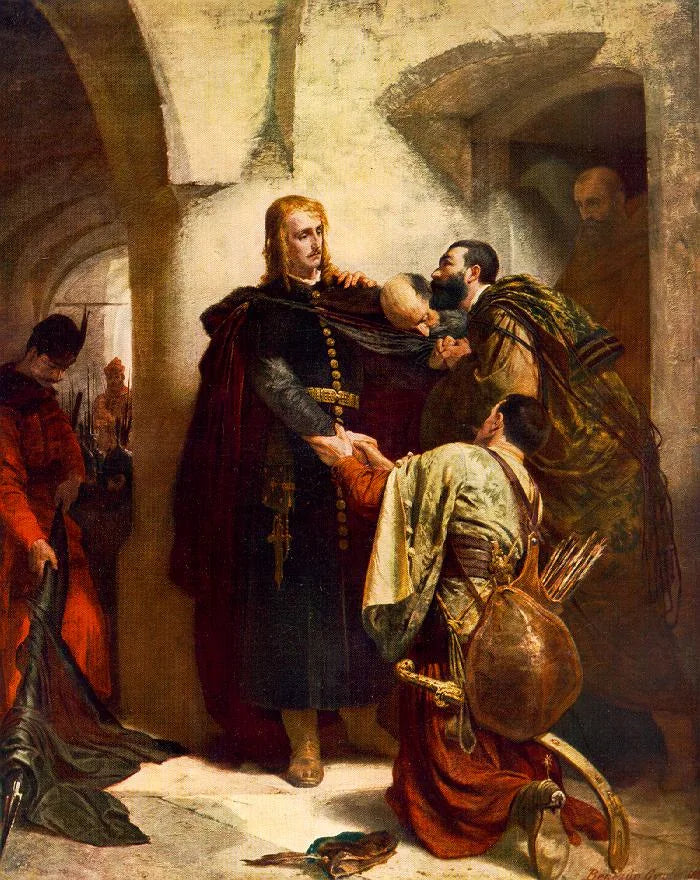 Les Adieux de László Hunyadi - Gyula Benczúr image 1 tableau peint à l’huile sur toile