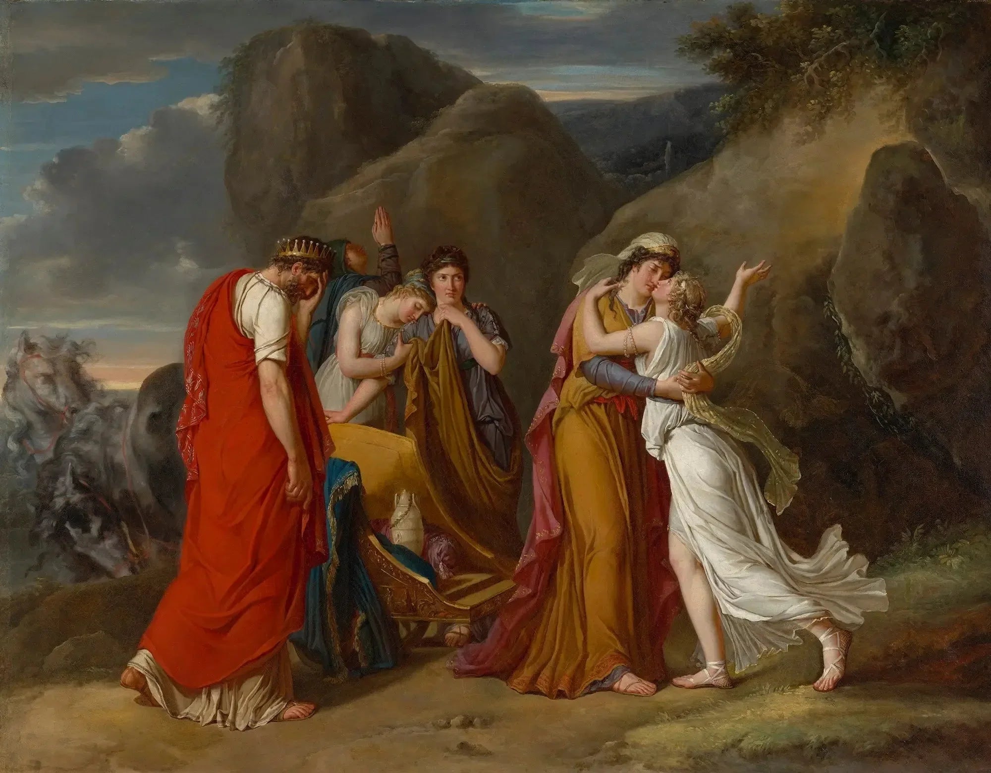Les Adieux de Psyché à sa famille - Marie-Guillemine Benoist image 1 reproduction de peinture à l’huile