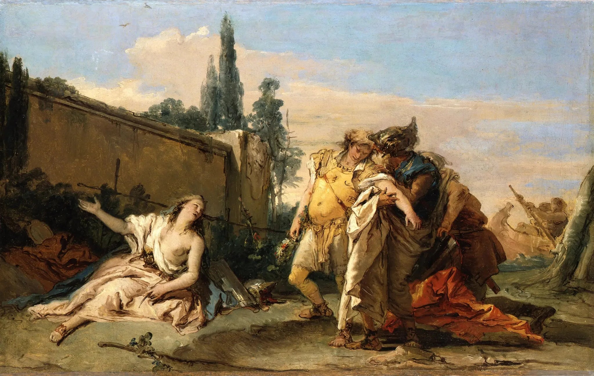 Les adieux de Rinaldo à Armida - Giovanni Battista Tiepolo image 1 reproduction de peinture à l’huile