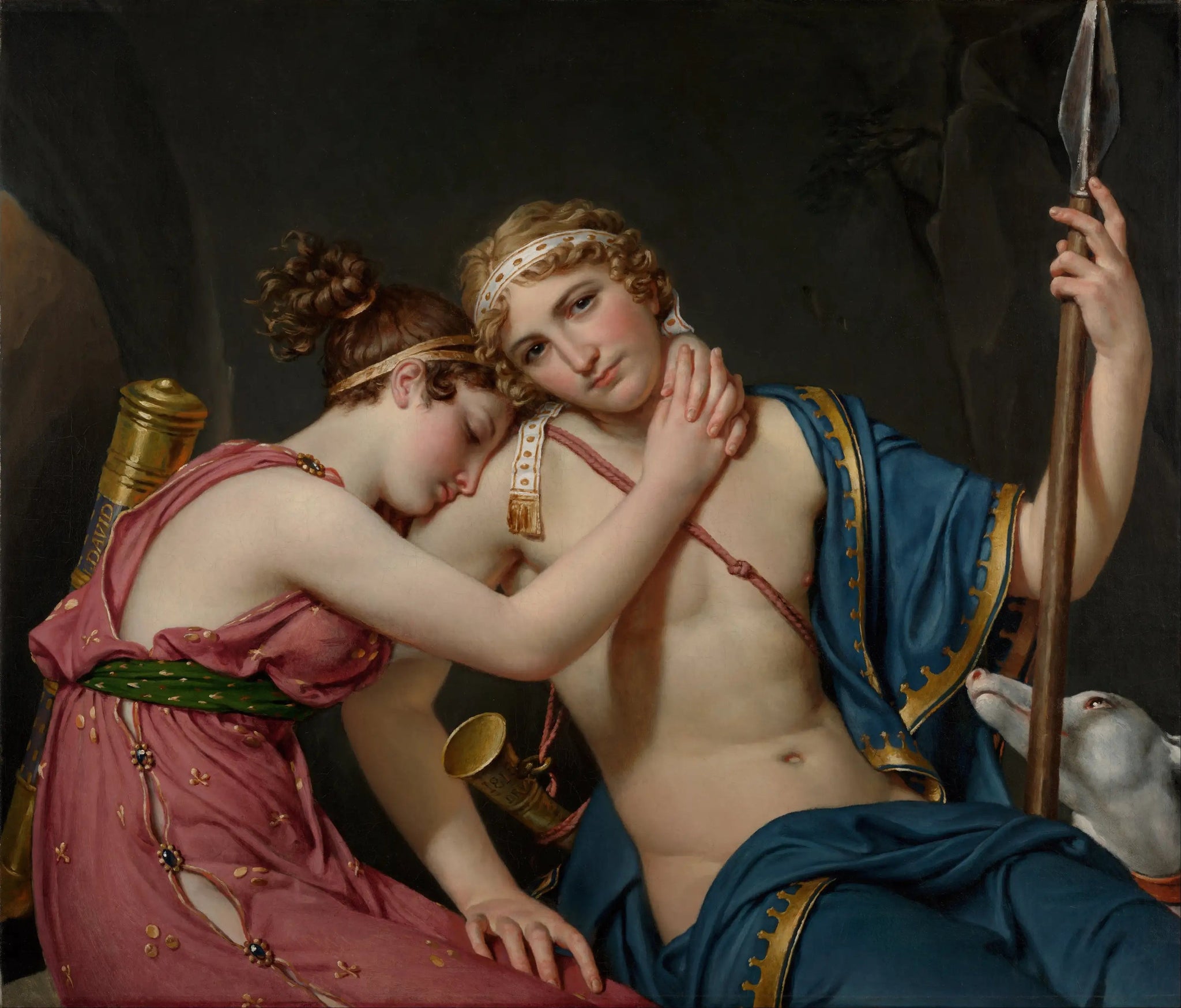 Les Adieux de Télémaque et d'Eucharis - Jacques-Louis David image 1 copie peinte à la main à l’huile