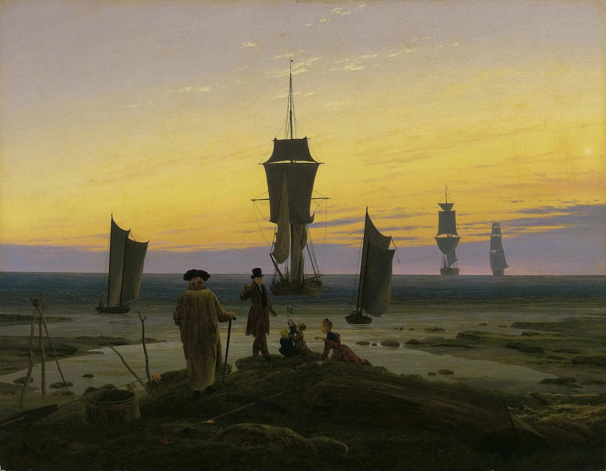 Les Âges de la vie - Caspar David Friedrich image 1 reproduction artisanale de tableau