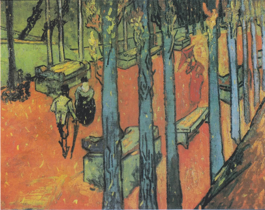 Les Alyscamps : Feuilles d'automne qui tombent - Vincent van Gogh