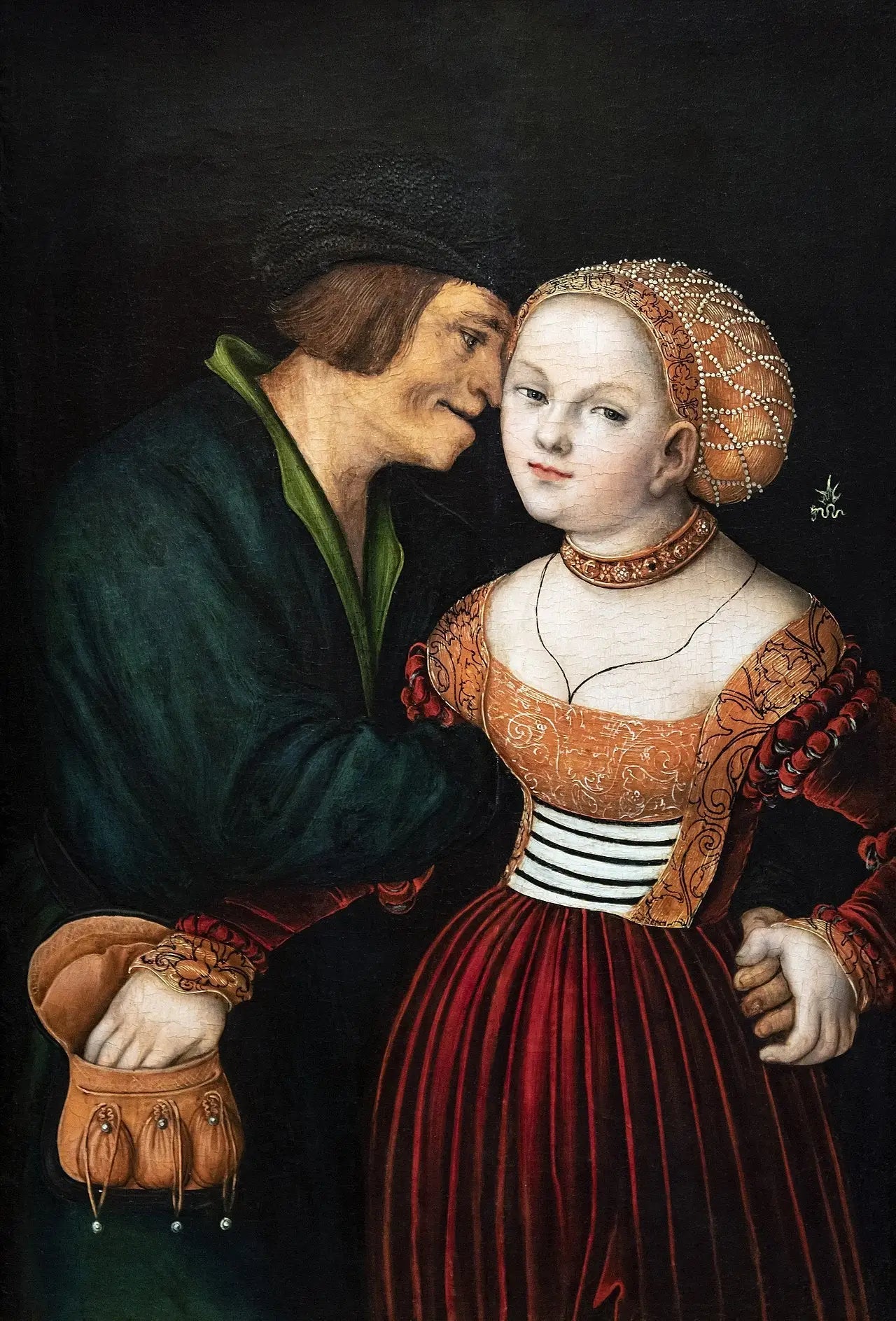 Les Amants mal assortis - Lucas Cranach the Elder image 1 copie de tableau peinte à la main