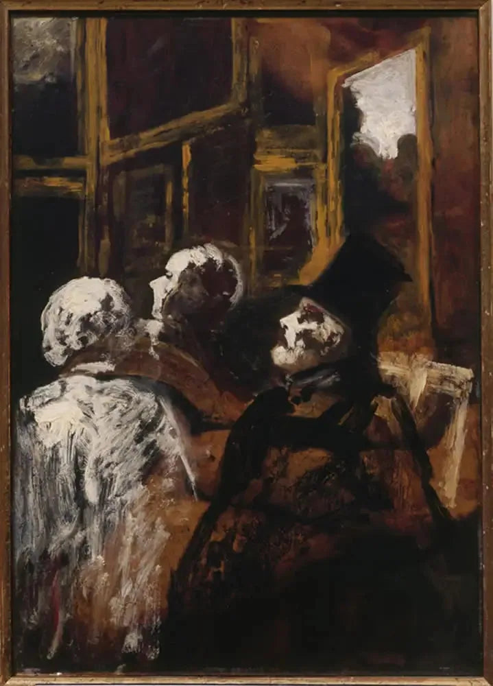 Les Amateurs de Tableaux - Honoré Daumier image 1 reproduction artisanale de tableau