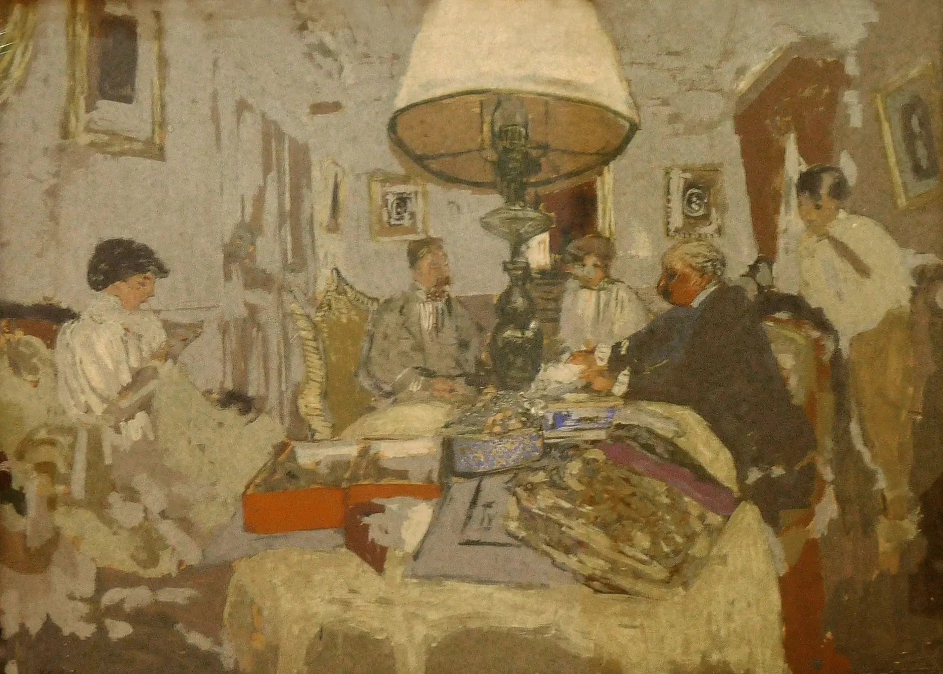 Les Amis autour de la table, Saint-Jacut - Édouard Vuillard image 1 reproduction artisanale de tableau