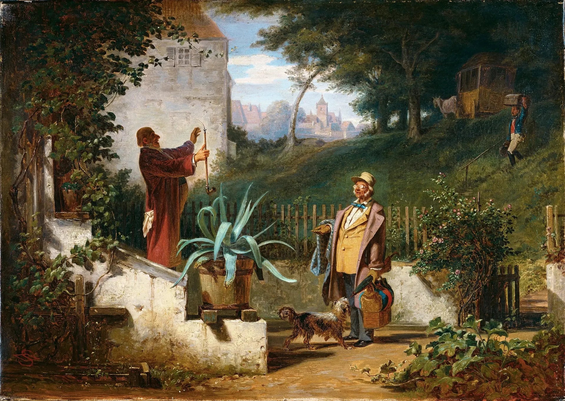 Les amis d'enfance - Carl Spitzweg image 1 tableau peint à l’huile sur toile