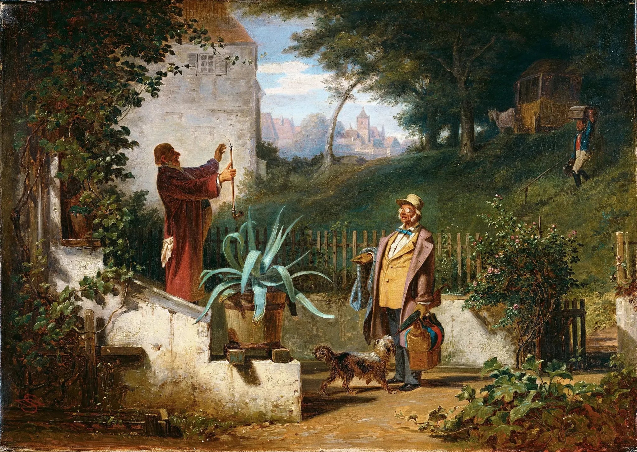 Les amis d'enfance - Carl Spitzweg image 1 tableau peint à l’huile sur toile