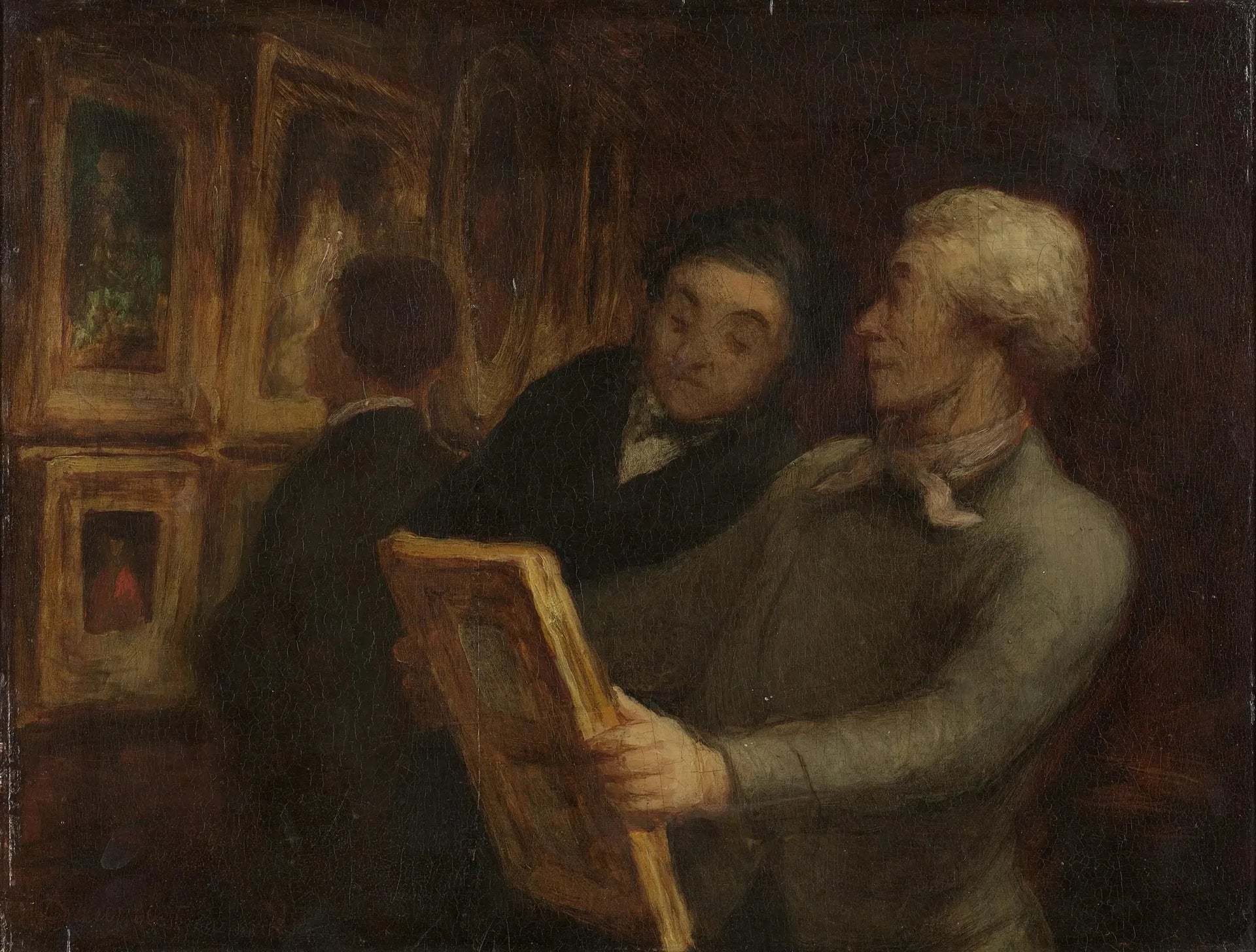 Les amoureux de la peinture - Honoré Daumier image 1 reproduction artisanale de tableau