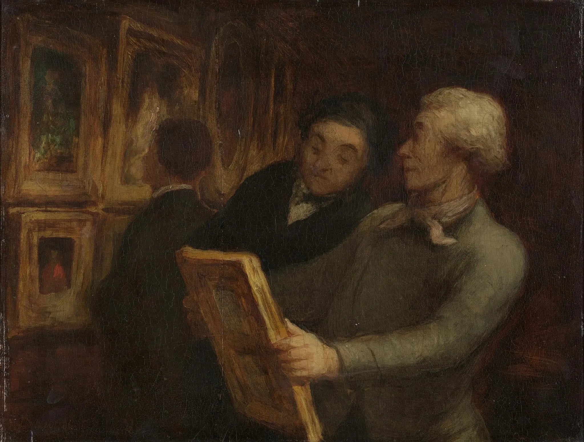 Les amoureux de la peinture - Honoré Daumier image 1 reproduction artisanale de tableau