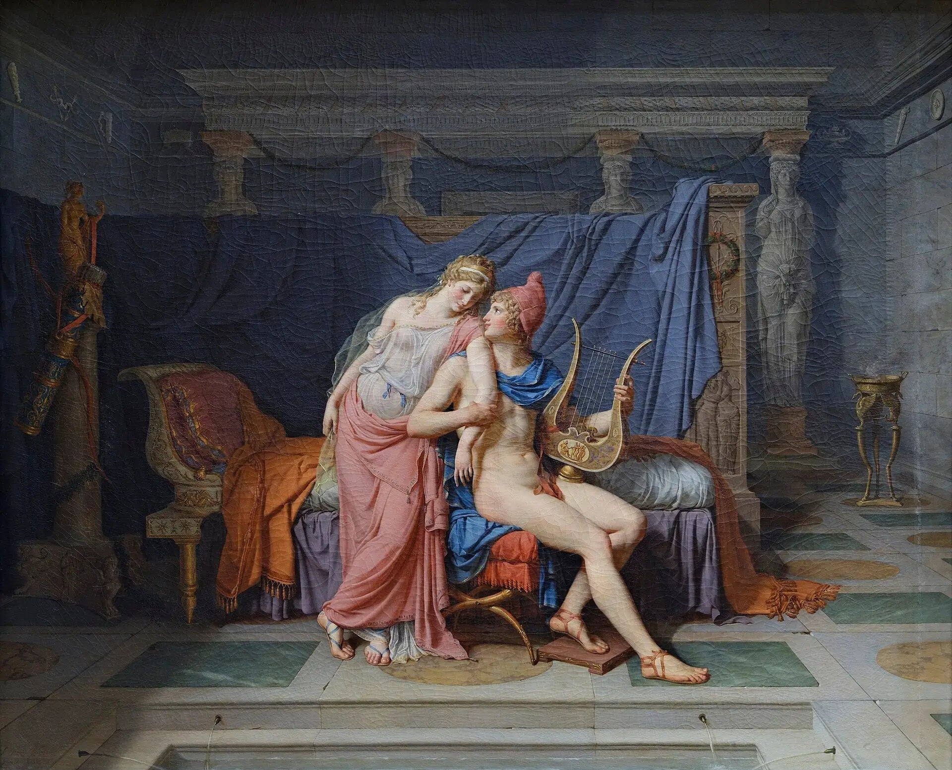 Les Amours de Paris et d'Hélène - Jacques-Louis David image 1 reproduction de peinture à l’huile