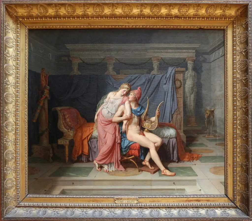 Les Amours de Paris et d'Hélène - Jacques-Louis David image 2 copie de tableau peinte à la main