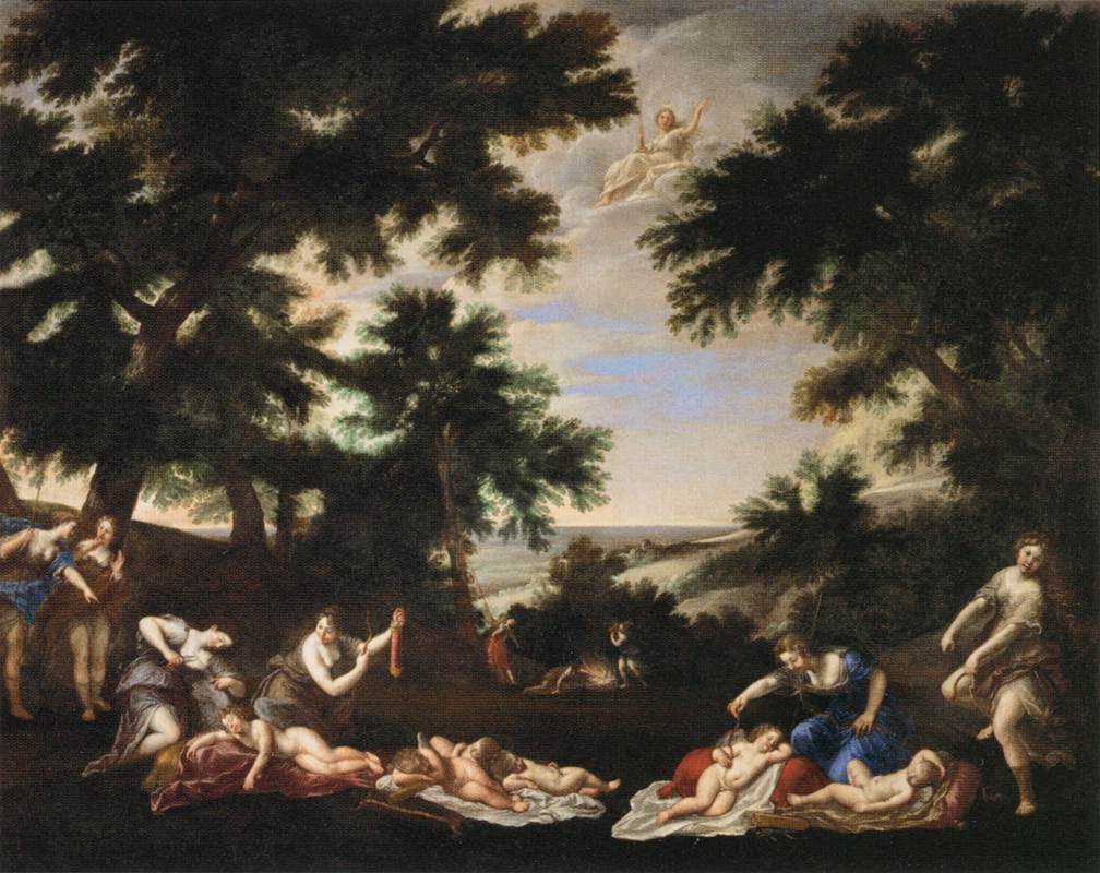 Les Amours désarmés - Francesco Albani image 1 reproduction de peinture à l’huile