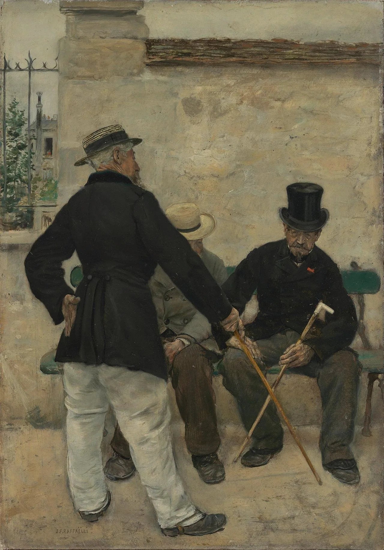Les anciens officiers - Jean-François Raffaëlli image 1 reproduction artisanale de tableau