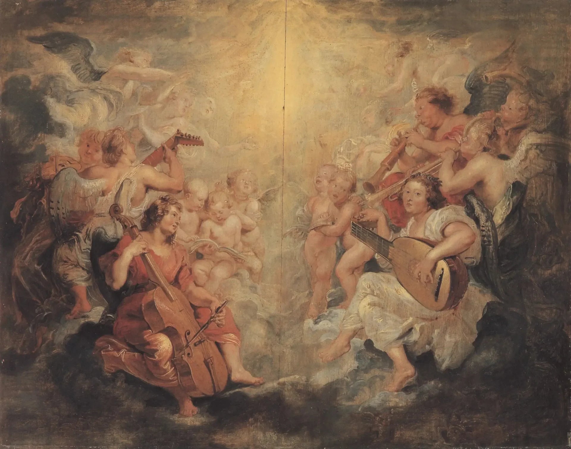 Les anges de la musique - Peter Paul Rubens image 1 tableau peint à l’huile sur toile
