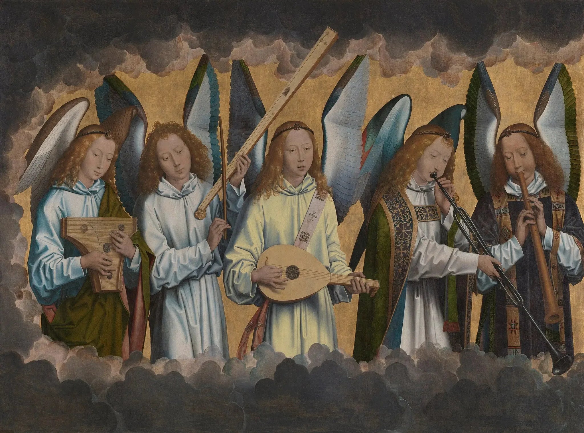 Les anges musiciens - Hans Memling image 1 reproduction artisanale de tableau