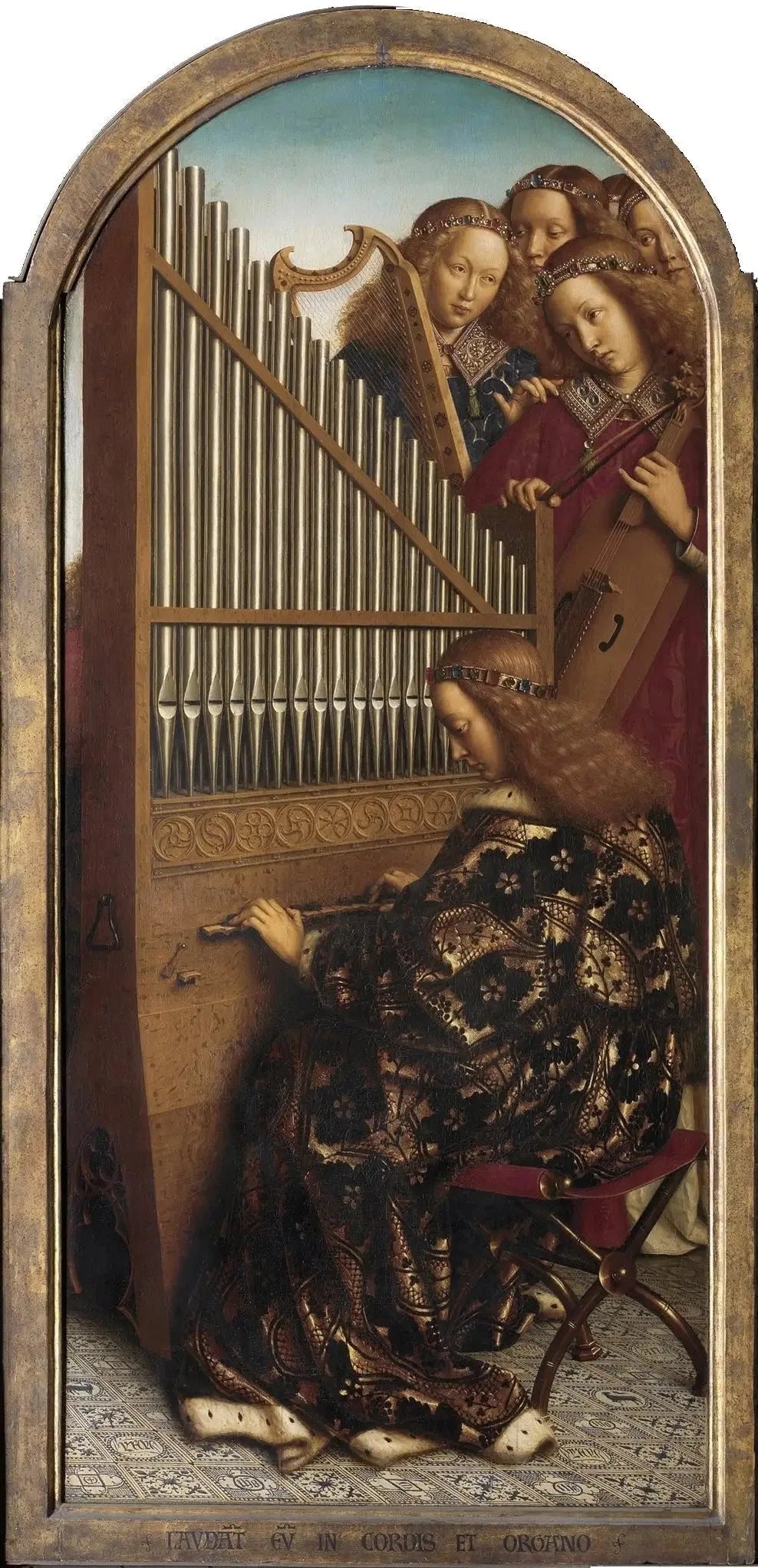 Les anges musiciens - Jan van Eyck image 1 reproduction artisanale de tableau