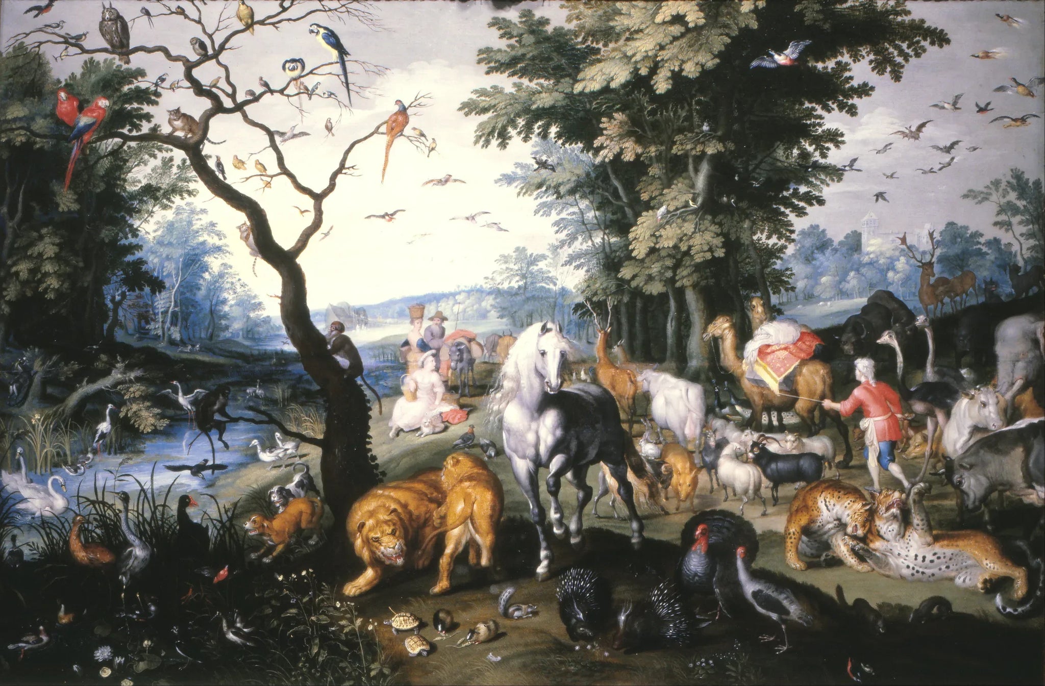 Les animaux entrant dans l'arche de Noé - Jan Brueghel le Jeune image 1 tableau peint à l’huile sur toile