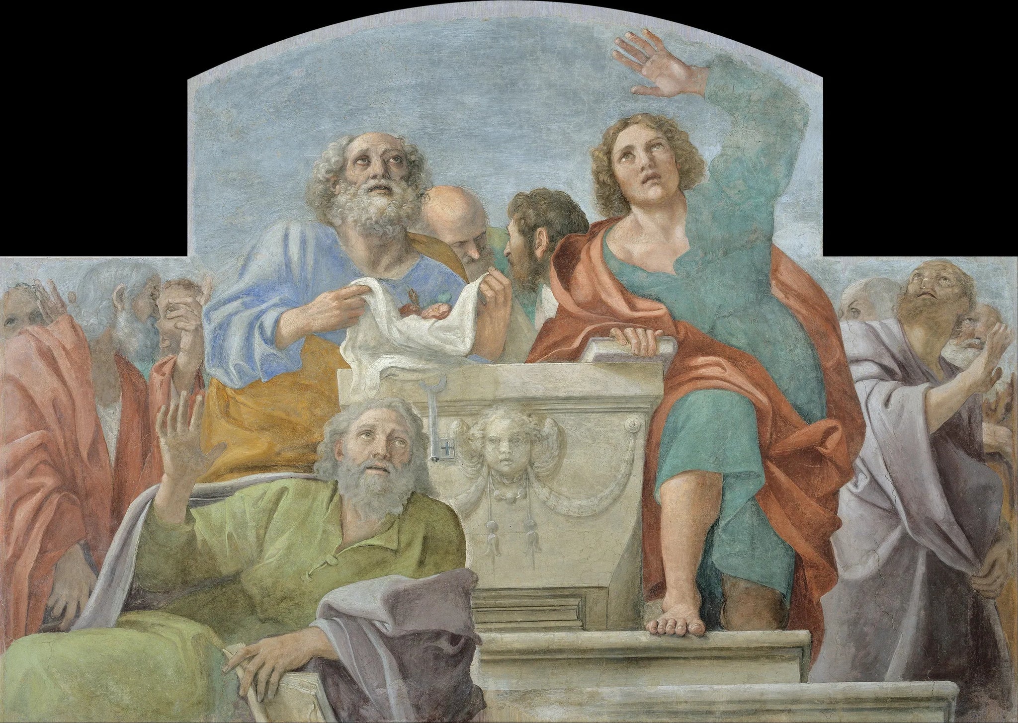 Les apôtres autour du Sépulcre vide - Annibale Carracci image 1 copie peinte à la main à l’huile