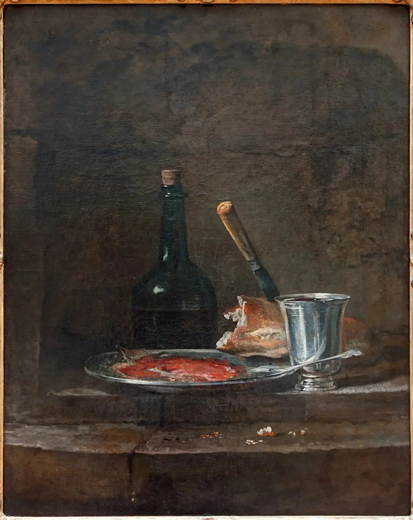 Les Apprêts d'un déjeuner - Jean Siméon Chardin image 1 reproduction artisanale de tableau