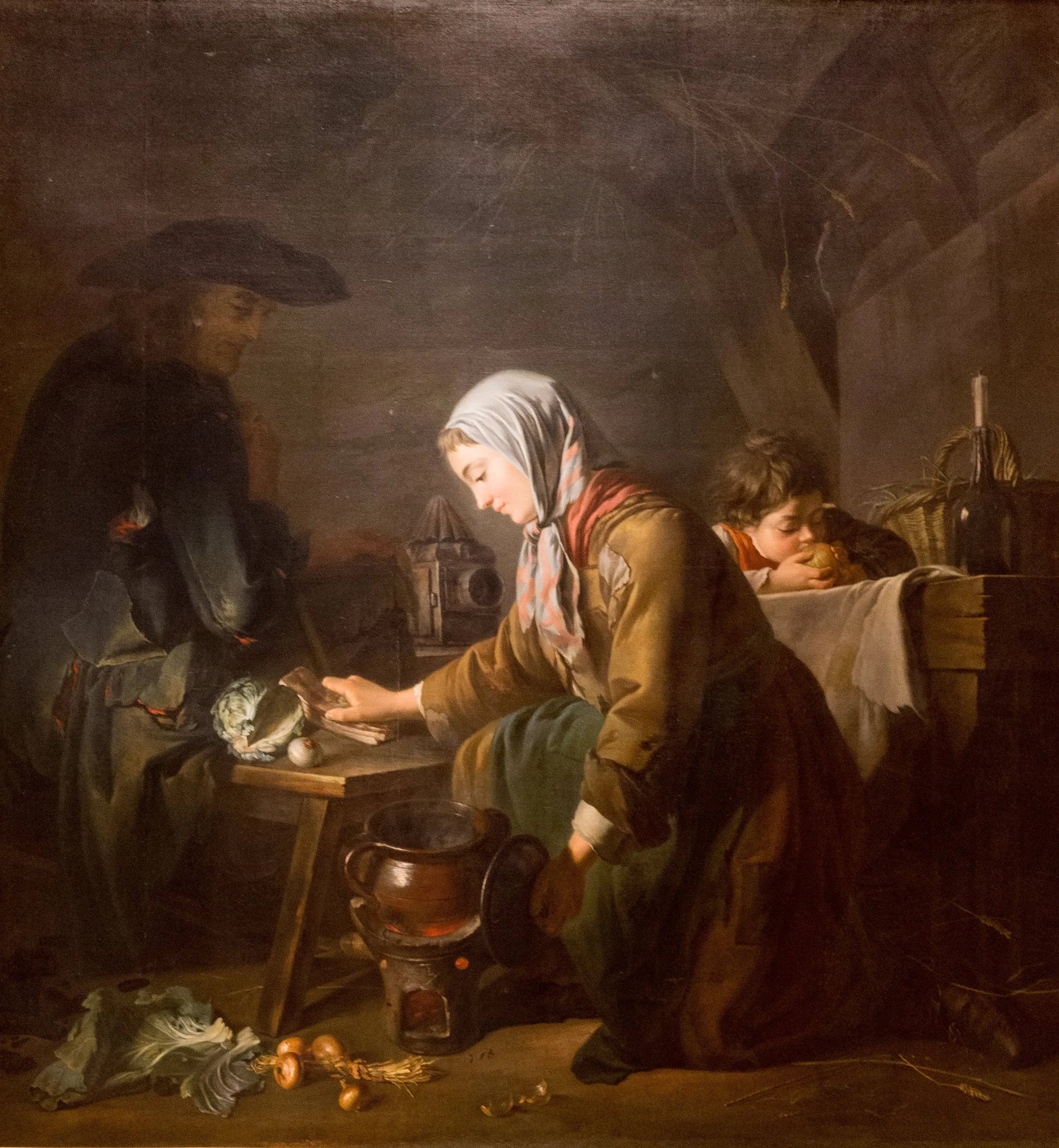 Les apprêts d'un déjeuner - Nicolas-Bernard Lépicié image 1 reproduction artisanale de tableau