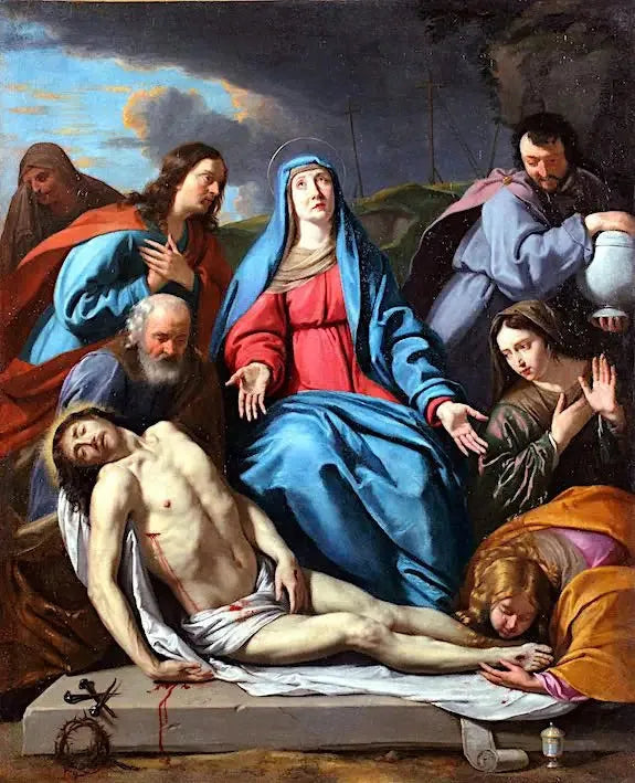 Les Apprêts de l'ensevelissement du Christ - Philippe de Champaigne image 1 copie peinte à la main à l’huile